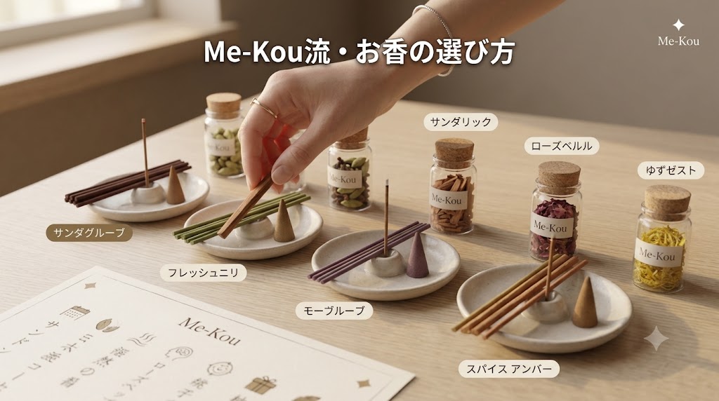 Me-Kou流・お香の選び方｜香りの種類と特徴